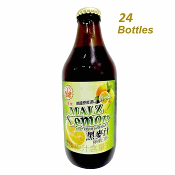 Image Lemon Malt Drink Bottle 崇德发 - 天然柠檬黑麦汁 (玻璃瓶)（箱）7920grams